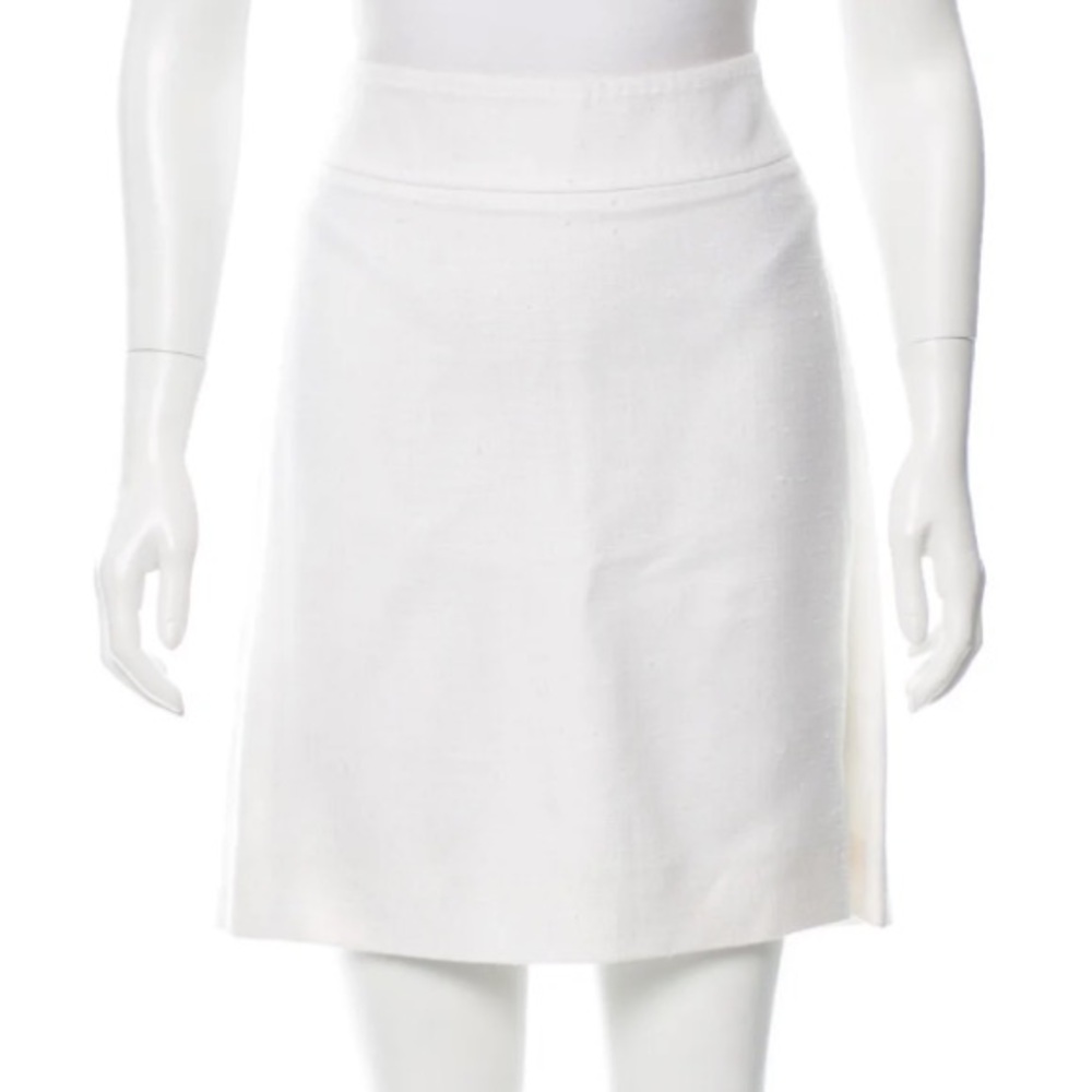 Dolce & Gabbana White Textured Mini Skirt Size S / US4 / IT40